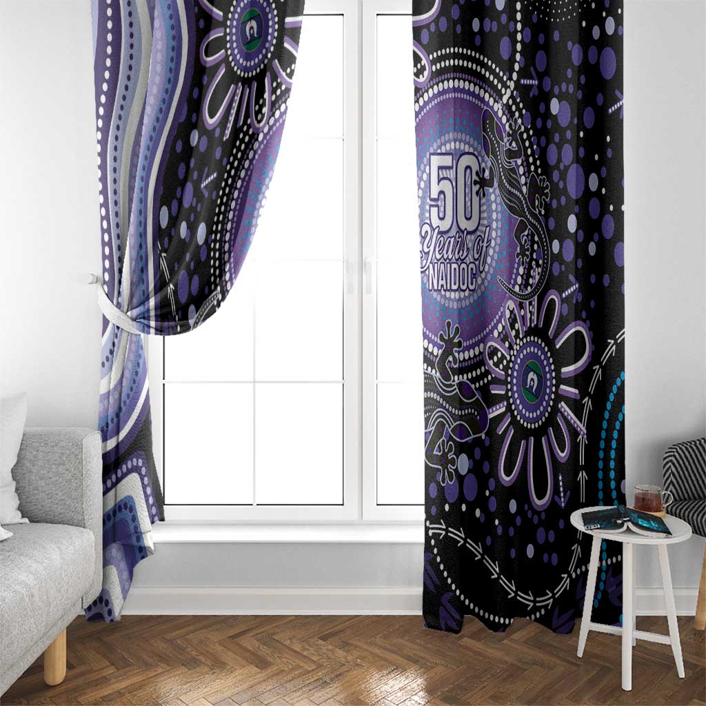 Australia NAIDOC Week Window Curtain Happy 50th Anniversary Purple Version