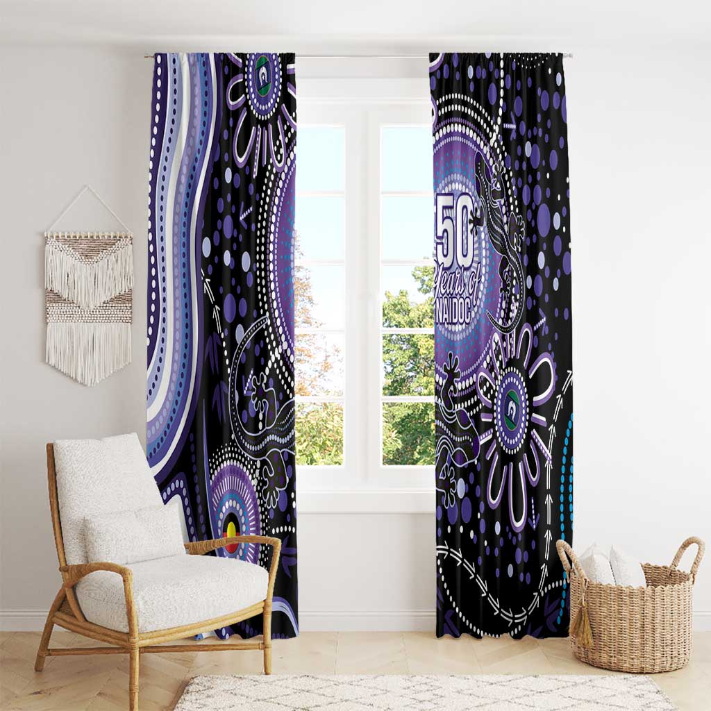 Australia NAIDOC Week Window Curtain Happy 50th Anniversary Purple Version