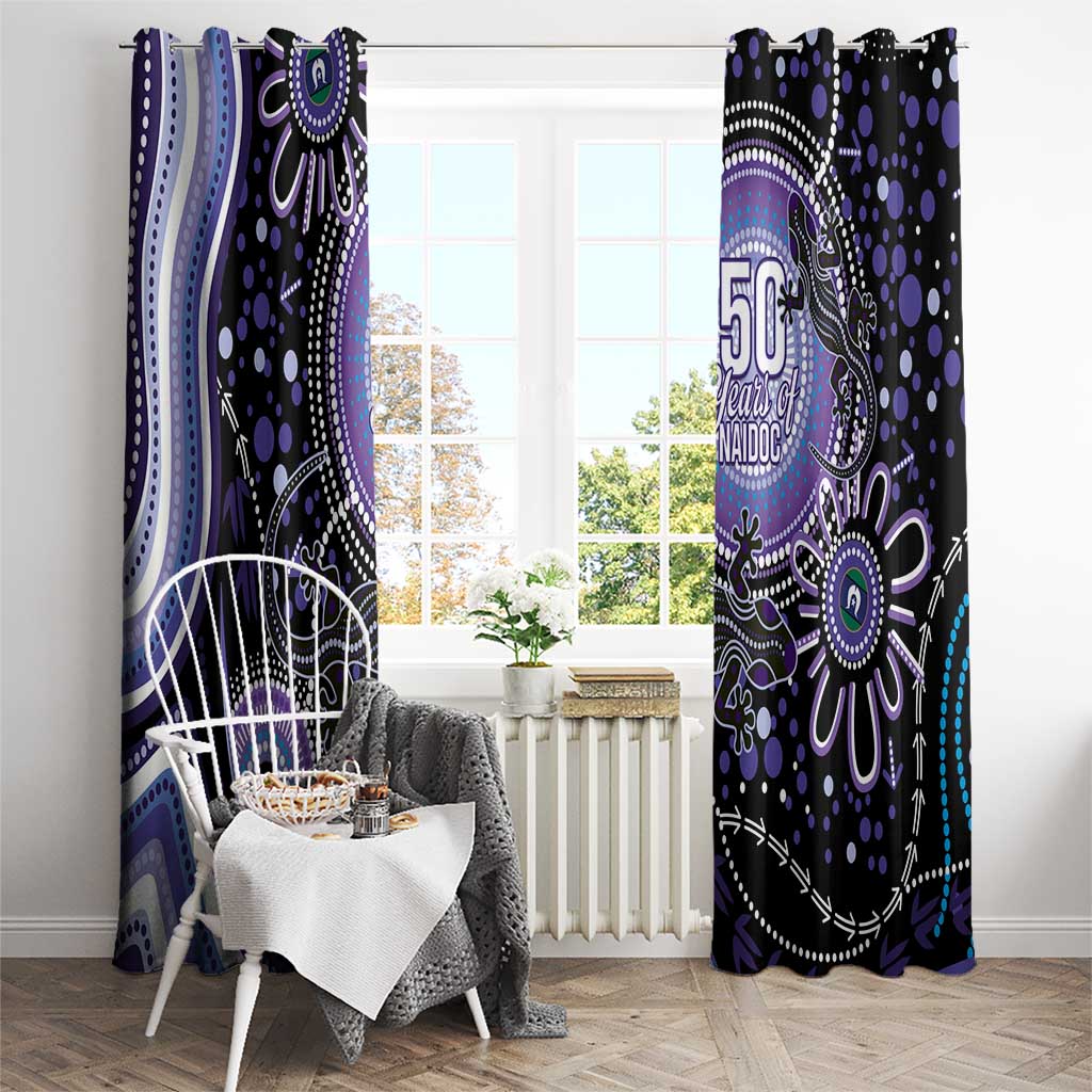 Australia NAIDOC Week Window Curtain Happy 50th Anniversary Purple Version