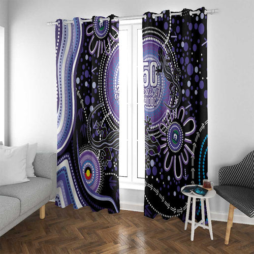 Australia NAIDOC Week Window Curtain Happy 50th Anniversary Purple Version