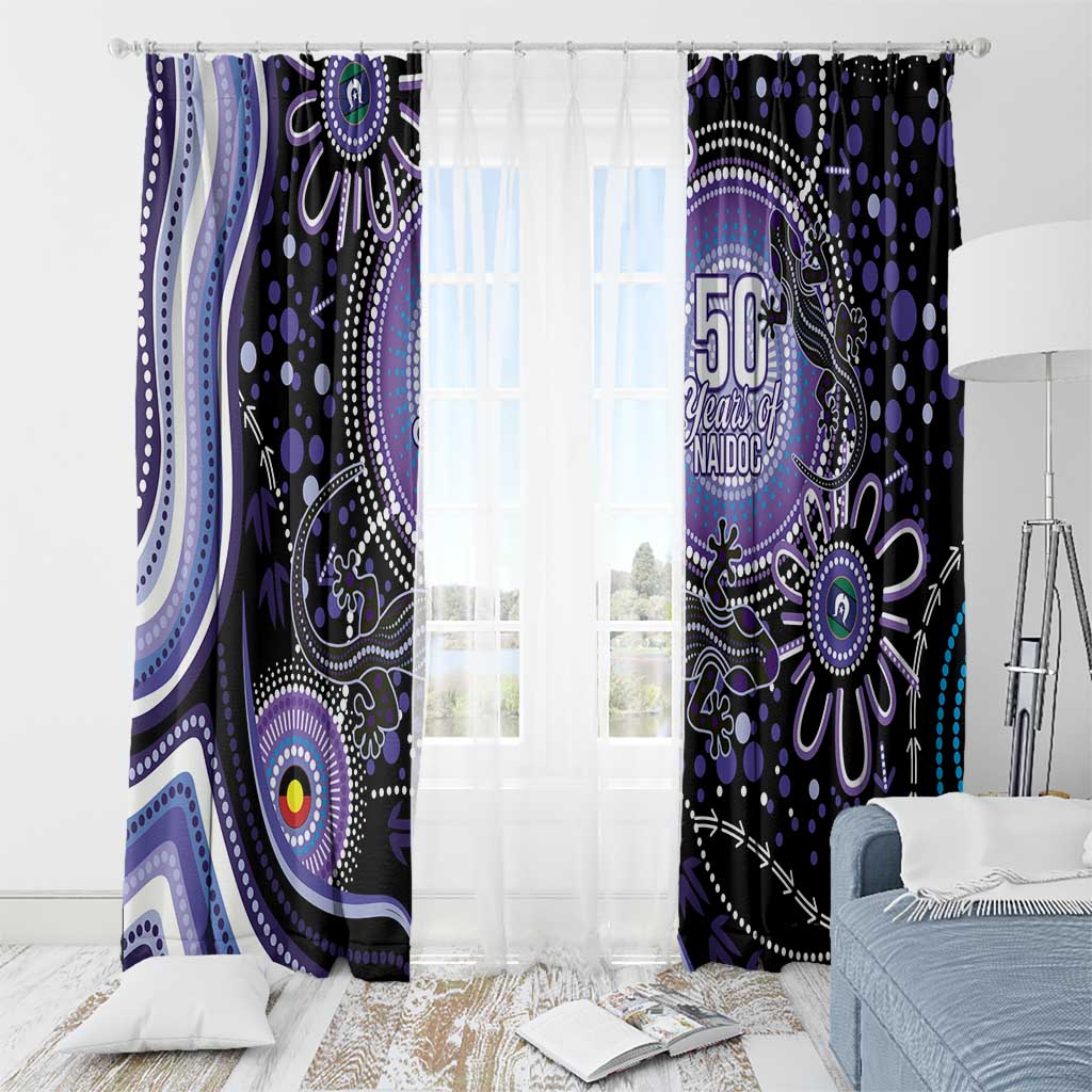 Australia NAIDOC Week Window Curtain Happy 50th Anniversary Purple Version