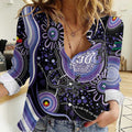 Australia NAIDOC Week Women Casual Shirt Happy 50th Anniversary Purple Version