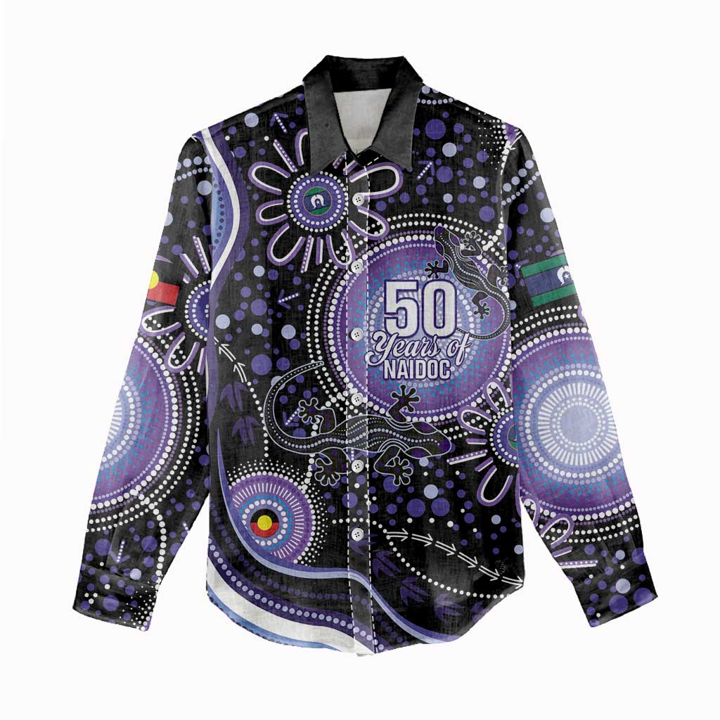Australia NAIDOC Week Women Casual Shirt Happy 50th Anniversary Purple Version