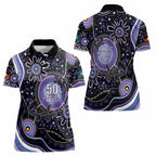 Australia NAIDOC Week Women Polo Shirt Happy 50th Anniversary Purple Version