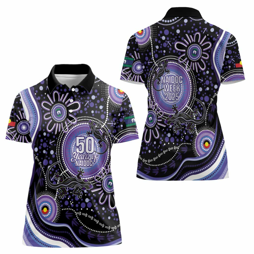 Australia NAIDOC Week Women Polo Shirt Happy 50th Anniversary Purple Version