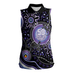 Australia NAIDOC Week Women Sleeveless Polo Shirt Happy 50th Anniversary Purple Version