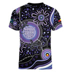 Australia NAIDOC Week Women V-Neck T-Shirt Happy 50th Anniversary Purple Version