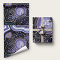 Australia NAIDOC Week Wrapping Paper Happy 50th Anniversary Purple Version - Aussie Hoodie