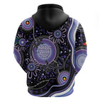 Australia NAIDOC Week Zip Hoodie Happy 50th Anniversary Purple Version