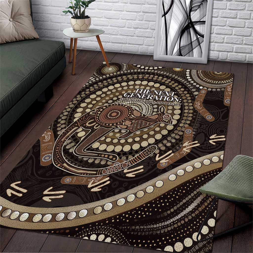 Australia NAIDOC Week 2025 Area Rug Boomerang Kangaroo Indigenous Art