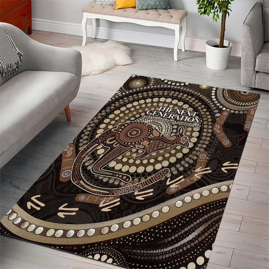 Australia NAIDOC Week 2025 Area Rug Boomerang Kangaroo Indigenous Art