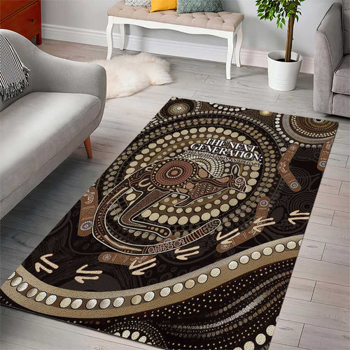 Australia NAIDOC Week 2025 Area Rug Boomerang Kangaroo Indigenous Art