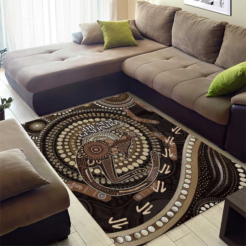 Australia NAIDOC Week 2025 Area Rug Boomerang Kangaroo Indigenous Art