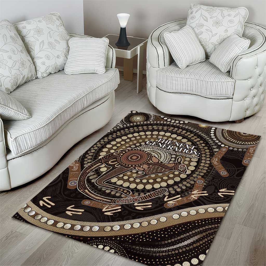 Australia NAIDOC Week 2025 Area Rug Boomerang Kangaroo Indigenous Art