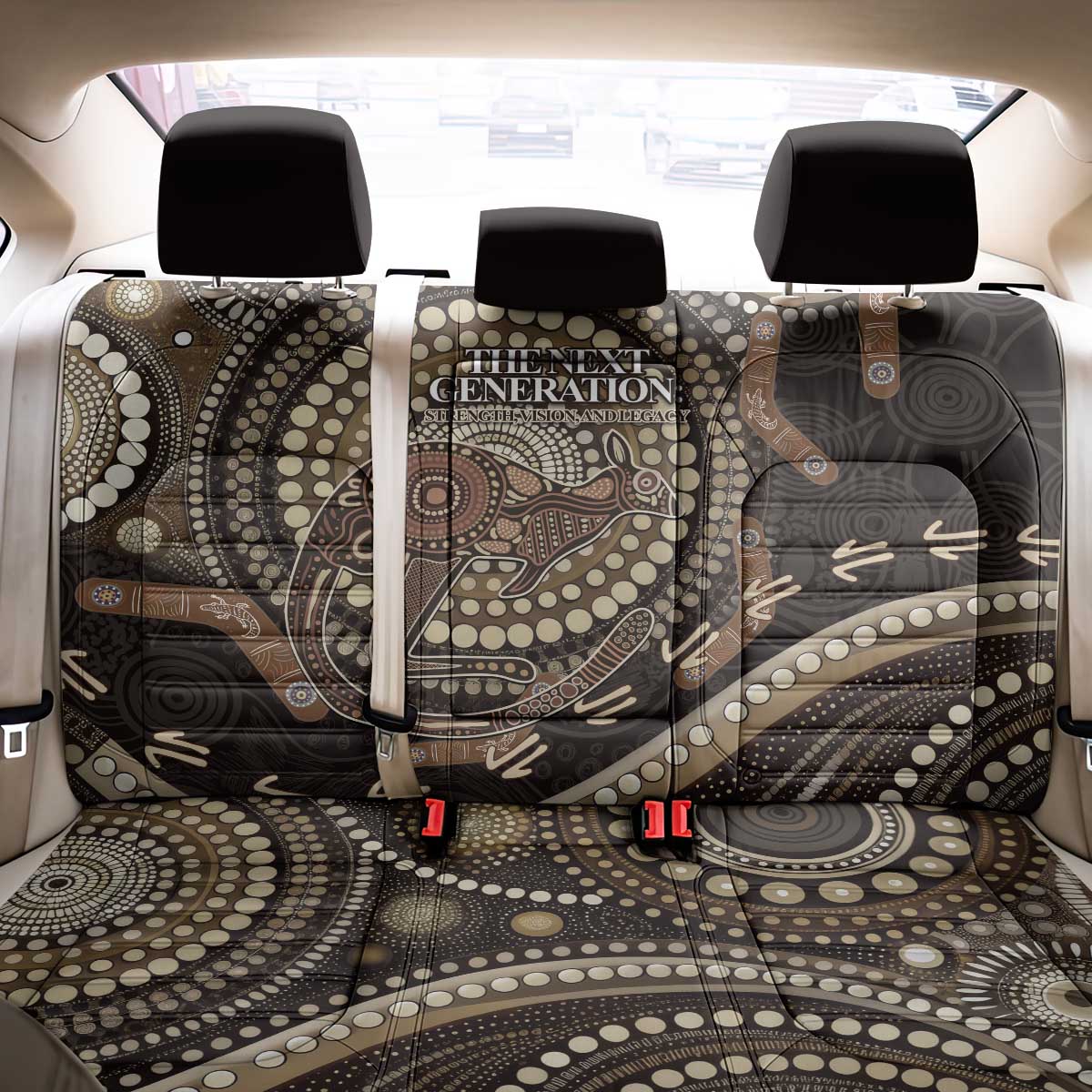 Australia NAIDOC Week 2025 Back Car Seat Cover Boomerang Kangaroo Indigenous Art