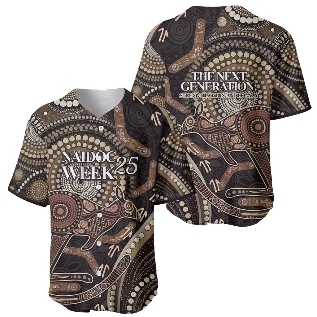 Australia NAIDOC Week 2025 Baseball Jersey Boomerang Kangaroo Indigenous Art