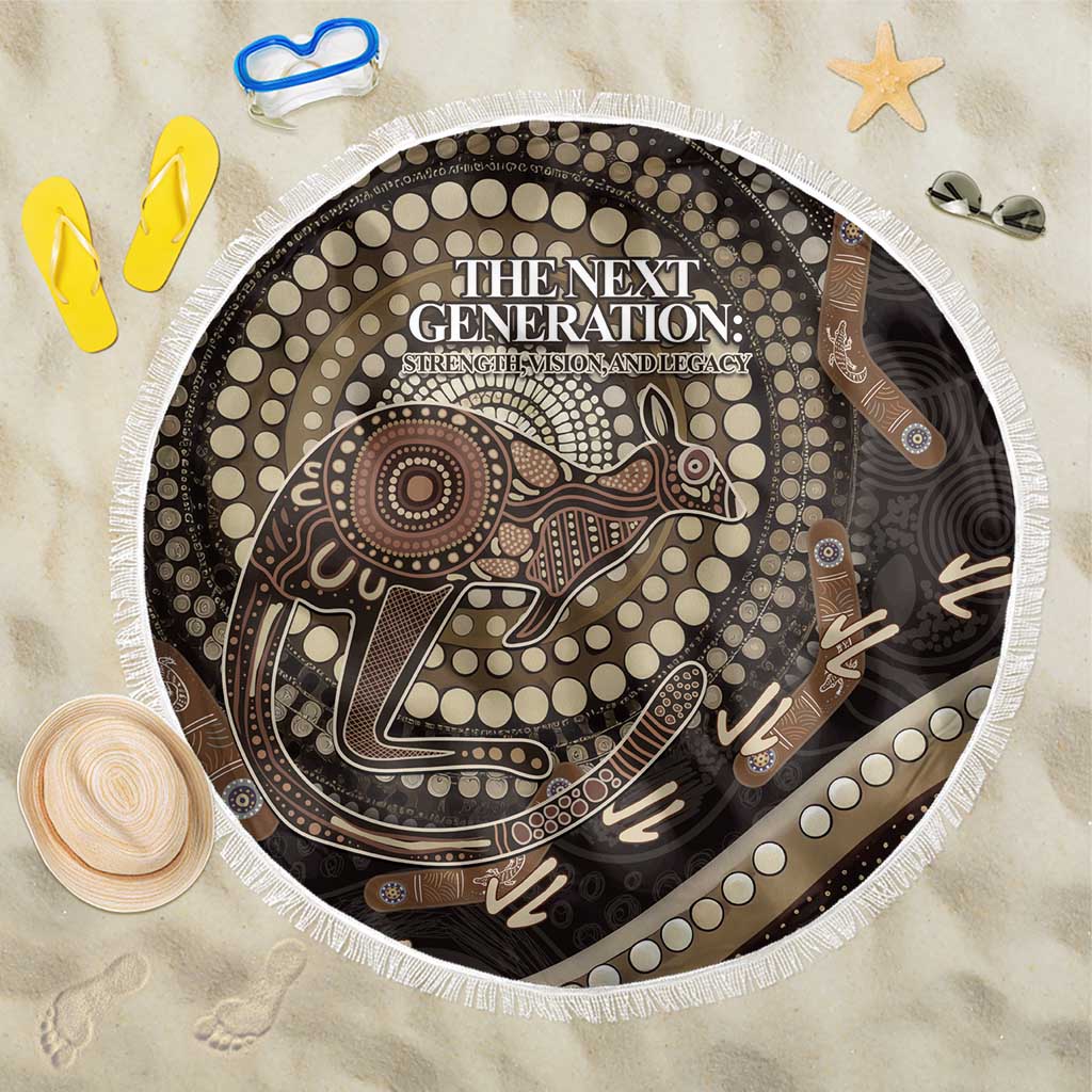 Australia NAIDOC Week 2025 Beach Blanket Boomerang Kangaroo Indigenous Art