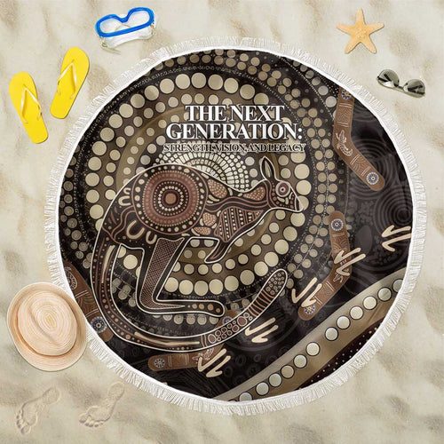 Australia NAIDOC Week 2025 Beach Blanket Boomerang Kangaroo Indigenous Art