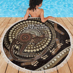 Australia NAIDOC Week 2025 Beach Blanket Boomerang Kangaroo Indigenous Art