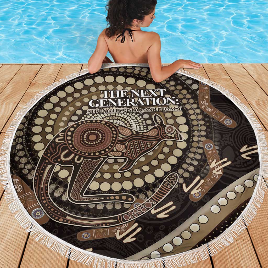 Australia NAIDOC Week 2025 Beach Blanket Boomerang Kangaroo Indigenous Art