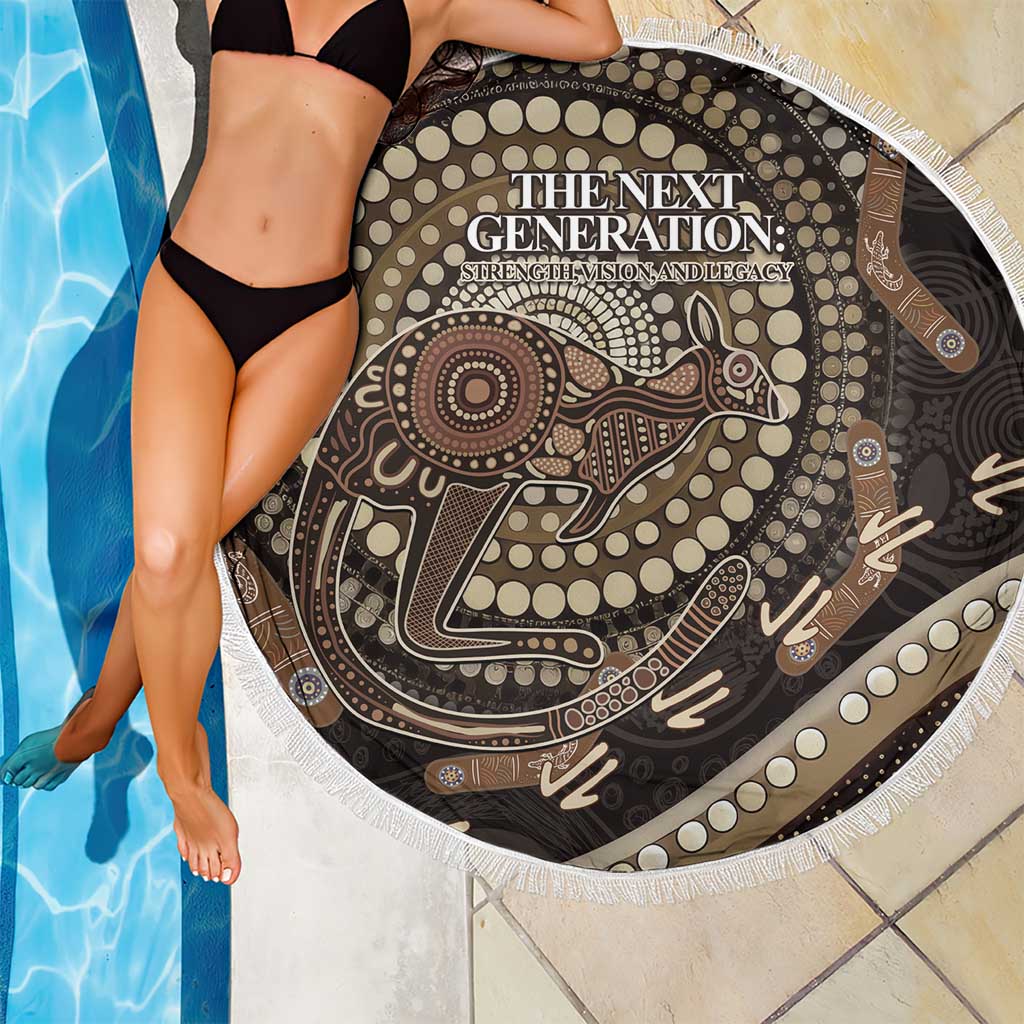 Australia NAIDOC Week 2025 Beach Blanket Boomerang Kangaroo Indigenous Art