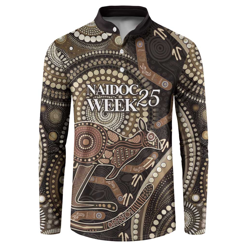 Australia NAIDOC Week 2025 Button Sweatshirt Boomerang Kangaroo Indigenous Art