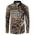 Australia NAIDOC Week 2025 Button Sweatshirt Boomerang Kangaroo Indigenous Art