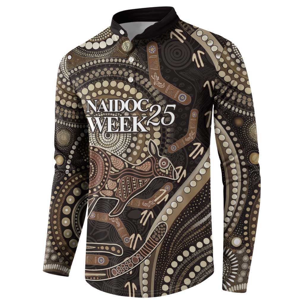 Australia NAIDOC Week 2025 Button Sweatshirt Boomerang Kangaroo Indigenous Art