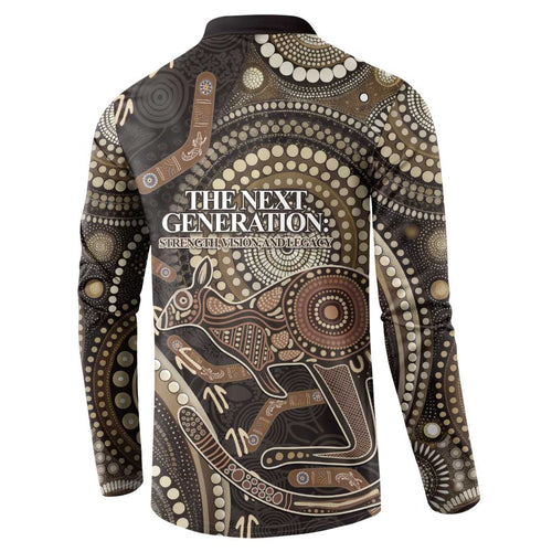 Australia NAIDOC Week 2025 Button Sweatshirt Boomerang Kangaroo Indigenous Art