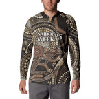 Australia NAIDOC Week 2025 Button Sweatshirt Boomerang Kangaroo Indigenous Art