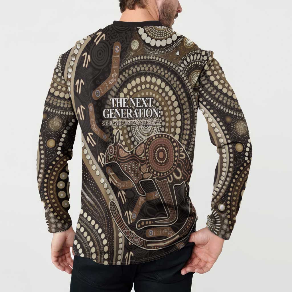 Australia NAIDOC Week 2025 Button Sweatshirt Boomerang Kangaroo Indigenous Art