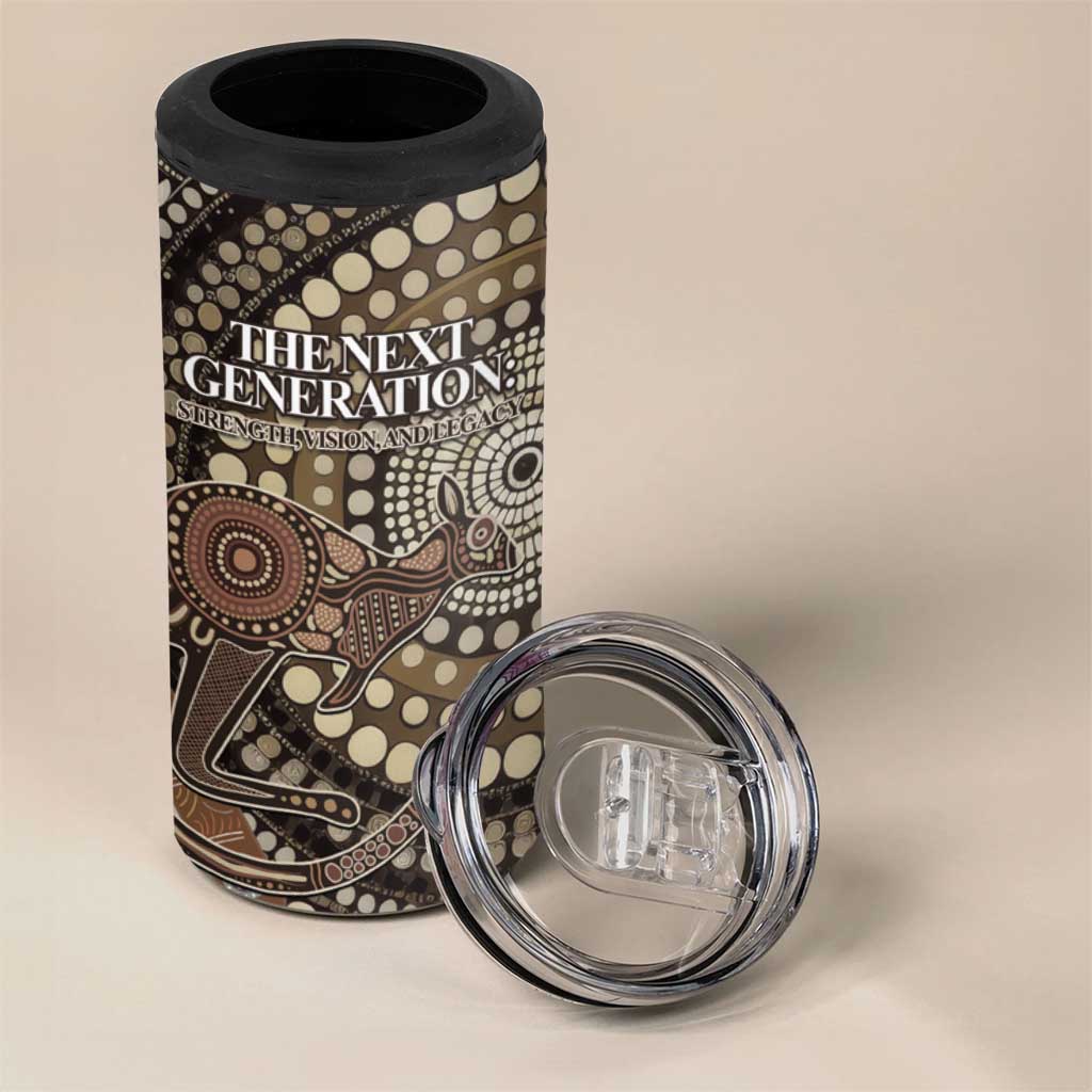 Australia NAIDOC Week 2025 4 in 1 Can Cooler Tumbler Boomerang Kangaroo Indigenous Art