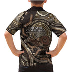 Australia NAIDOC Week 2025 Family Matching Mermaid Dress and Hawaiian Shirt Boomerang Kangaroo Indigenous Art