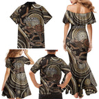 Australia NAIDOC Week 2025 Family Matching Mermaid Dress and Hawaiian Shirt Boomerang Kangaroo Indigenous Art