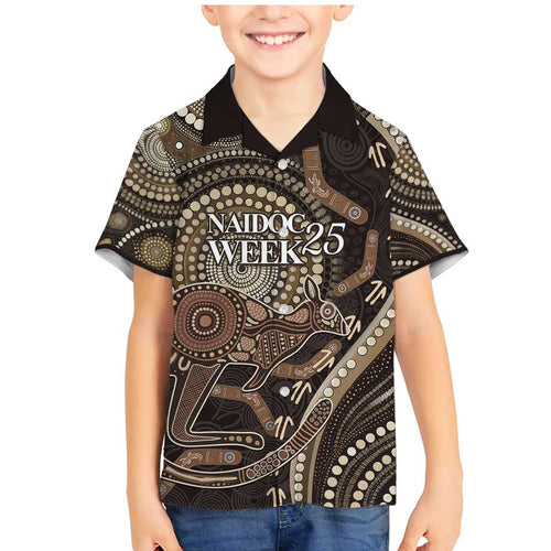 Australia NAIDOC Week 2025 Family Matching Mermaid Dress and Hawaiian Shirt Boomerang Kangaroo Indigenous Art