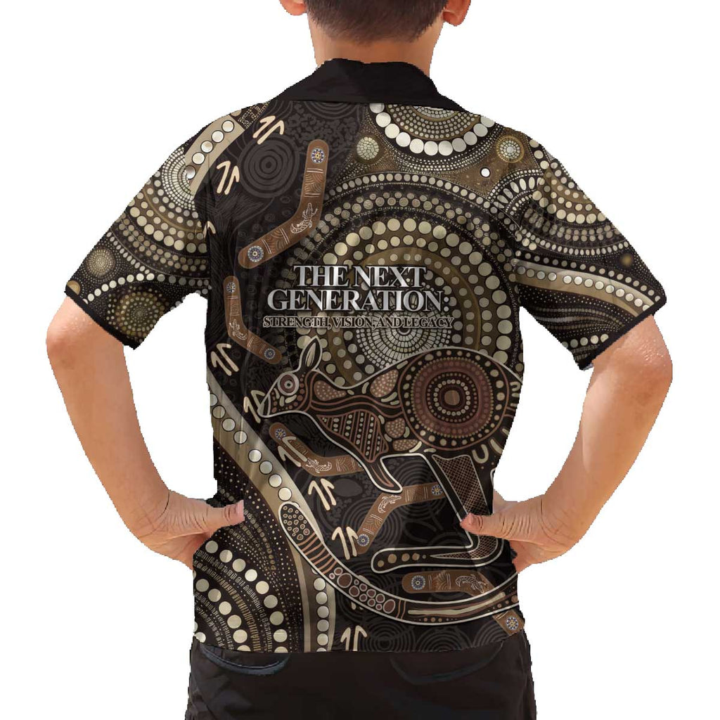 Australia NAIDOC Week 2025 Family Matching Off The Shoulder Long Sleeve Dress and Hawaiian Shirt Boomerang Kangaroo Indigenous Art