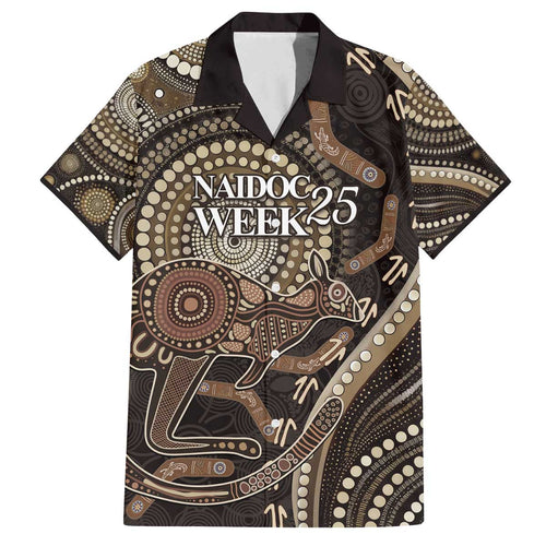 Australia NAIDOC Week 2025 Family Matching Off The Shoulder Long Sleeve Dress and Hawaiian Shirt Boomerang Kangaroo Indigenous Art