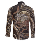 Australia NAIDOC Week 2025 Family Matching Off The Shoulder Long Sleeve Dress and Hawaiian Shirt Boomerang Kangaroo Indigenous Art