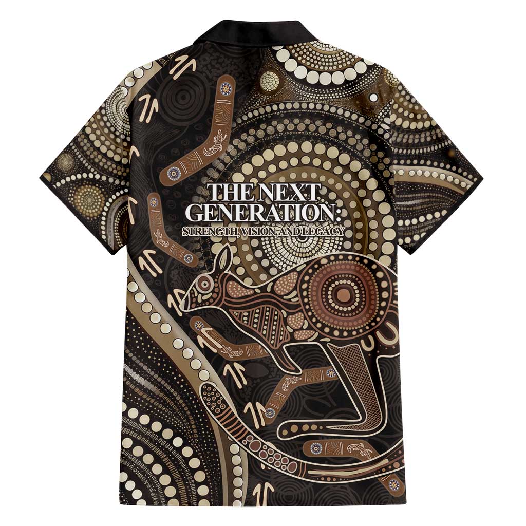 Australia NAIDOC Week 2025 Family Matching Off Shoulder Short Dress and Hawaiian Shirt Boomerang Kangaroo Indigenous Art