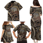 Australia NAIDOC Week 2025 Family Matching Puletasi and Hawaiian Shirt Boomerang Kangaroo Indigenous Art