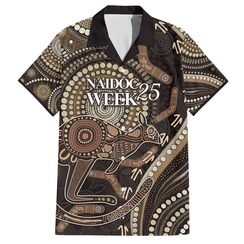 Australia NAIDOC Week 2025 Family Matching Puletasi and Hawaiian Shirt Boomerang Kangaroo Indigenous Art