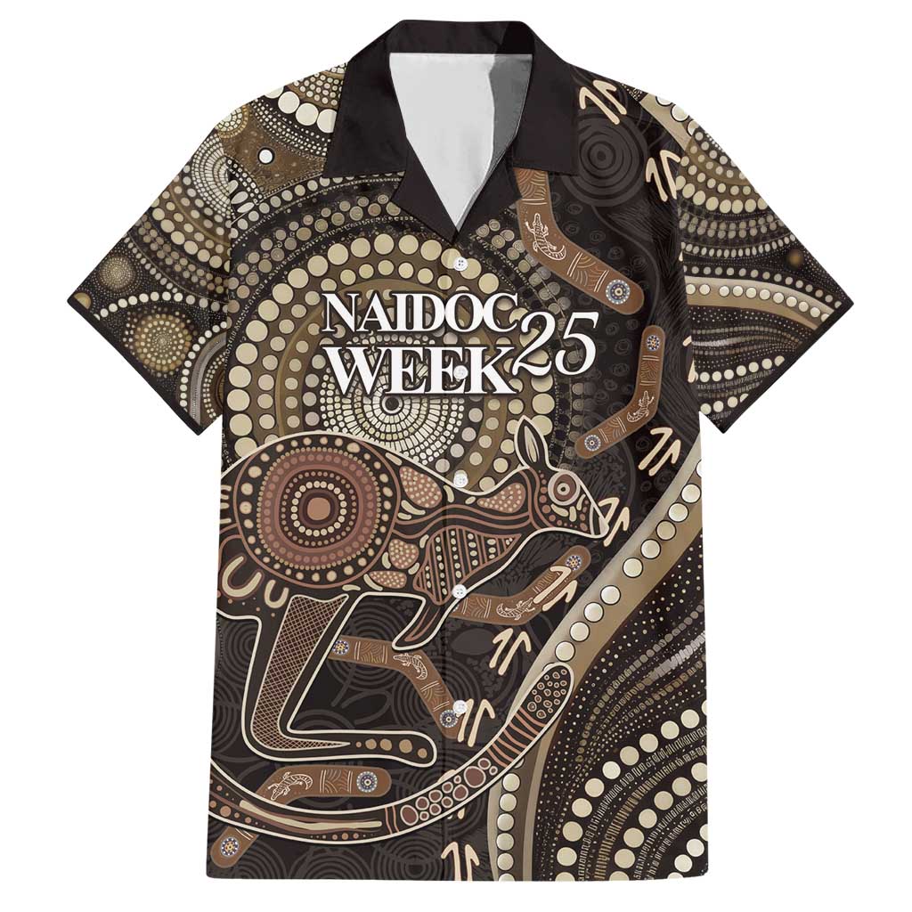 Australia NAIDOC Week 2025 Family Matching Short Sleeve Bodycon Dress and Hawaiian Shirt Boomerang Kangaroo Indigenous Art