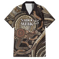 Australia NAIDOC Week 2025 Family Matching Short Sleeve Bodycon Dress and Hawaiian Shirt Boomerang Kangaroo Indigenous Art