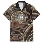 Australia NAIDOC Week 2025 Family Matching Short Sleeve Bodycon Dress and Hawaiian Shirt Boomerang Kangaroo Indigenous Art