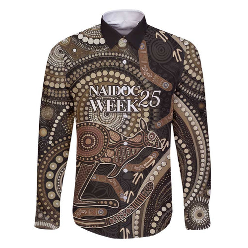 Australia NAIDOC Week 2025 Family Matching Short Sleeve Bodycon Dress and Hawaiian Shirt Boomerang Kangaroo Indigenous Art