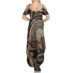 Australia NAIDOC Week 2025 Family Matching Summer Maxi Dress and Hawaiian Shirt Boomerang Kangaroo Indigenous Art
