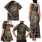 Australia NAIDOC Week 2025 Family Matching Tank Maxi Dress and Hawaiian Shirt Boomerang Kangaroo Indigenous Art