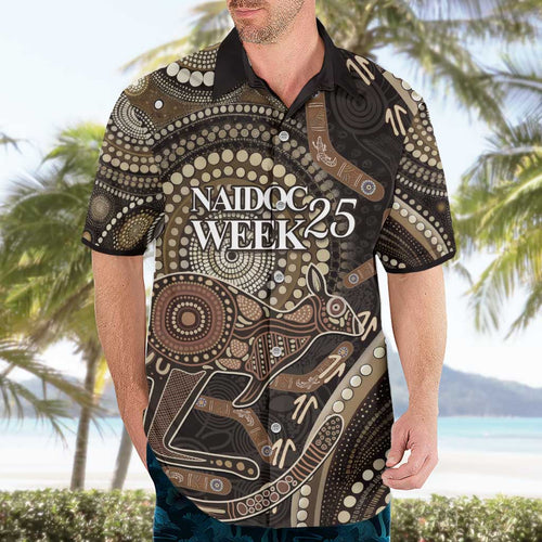 Australia NAIDOC Week 2025 Hawaiian Shirt Boomerang Kangaroo Indigenous Art