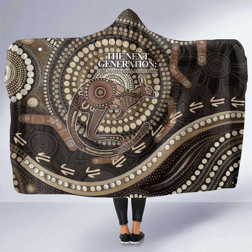 Australia NAIDOC Week 2025 Hooded Blanket Boomerang Kangaroo Indigenous Art