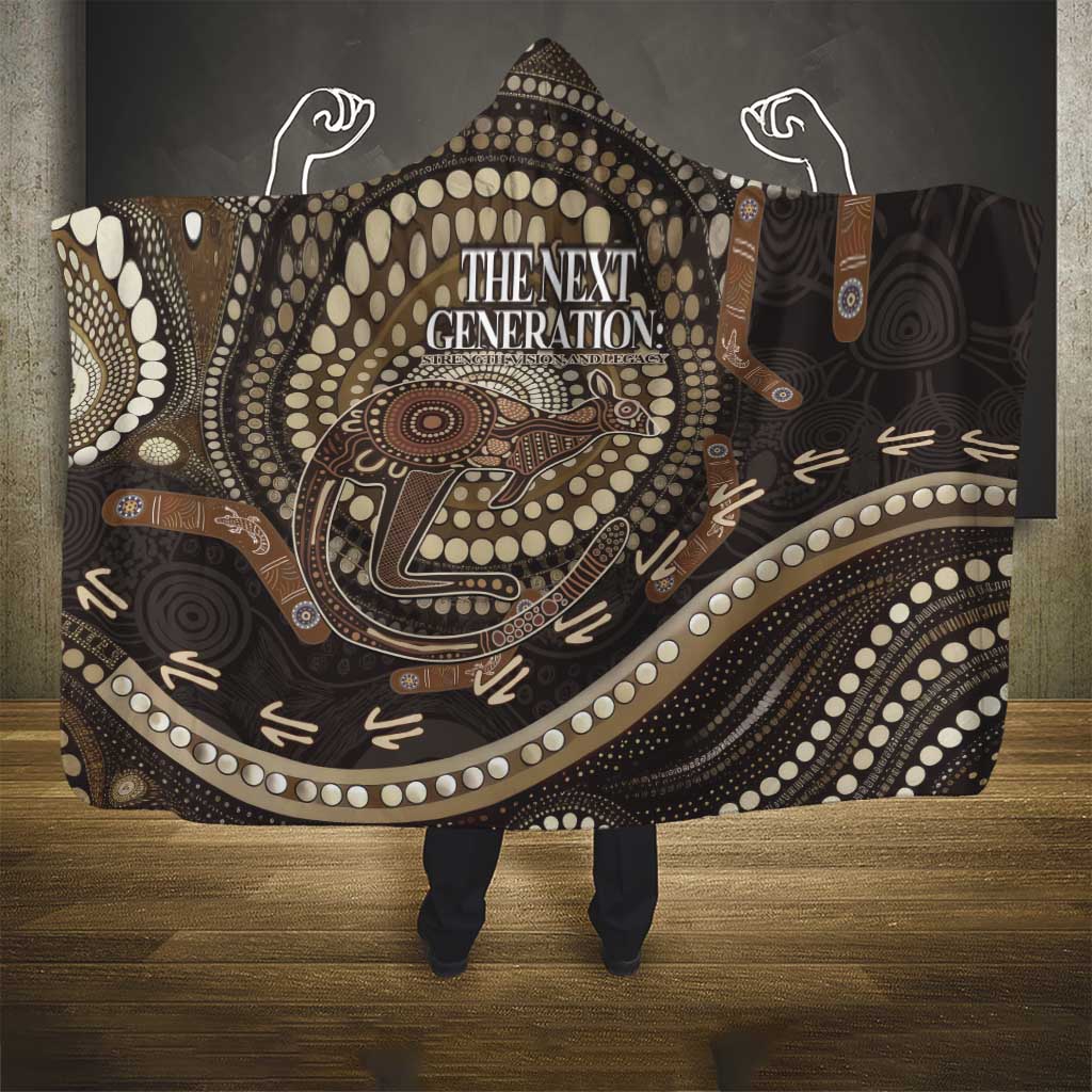 Australia NAIDOC Week 2025 Hooded Blanket Boomerang Kangaroo Indigenous Art